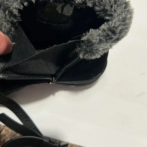 Khombu Iris Leather Winter & Snow Boots Black 9 - Picture 6 of 8